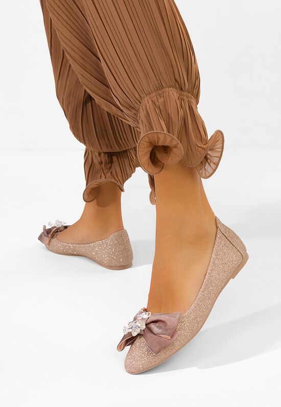 Μπαλαρίνες Adelyma champagne, Μέγεθος: 40- zapatos