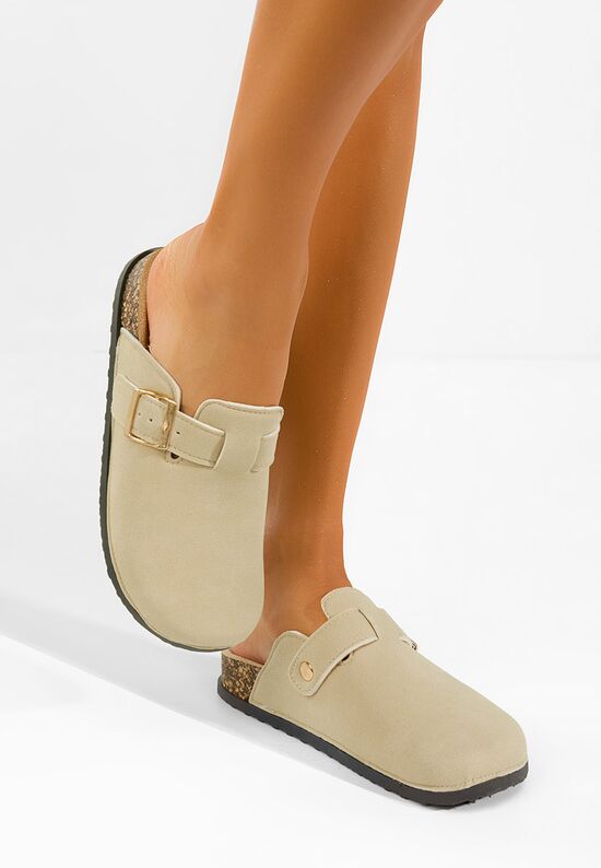 Mules γυναικεια Sanilia μπεζ, Μέγεθος: 38- zapatos