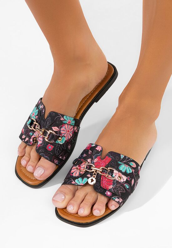 Παντόφλες γυναικειεσ Roanda μαύρα, Μέγεθος: 39- zapatos