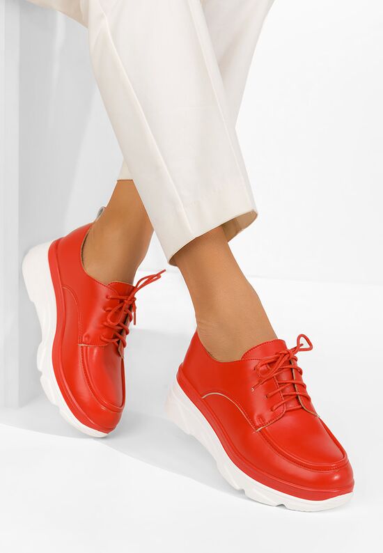 Boat shoes γυναικεια Eleonorai κοκκινο, Μέγεθος: 38- zapatos