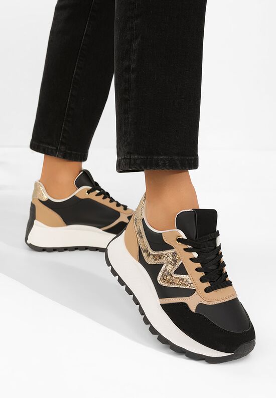 Sneakers με πλατφόρμα Catrinela μαύρα, Μέγεθος: 41- zapatos