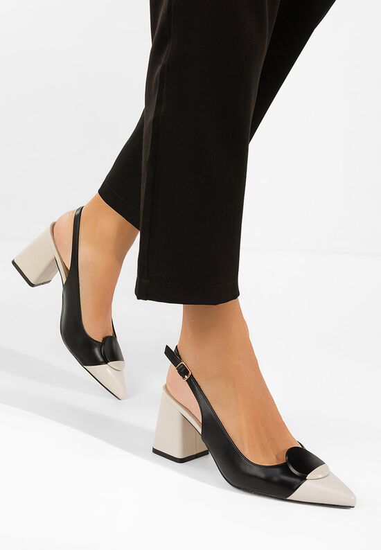 Γόβες slingback Ferrela μαύρα, Μέγεθος: 36- zapatos