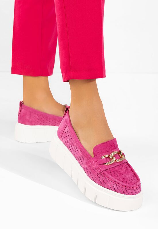 Μοκασίνια γυναικεια δερματινα Tryna φούξια, Μέγεθος: 40- zapatos