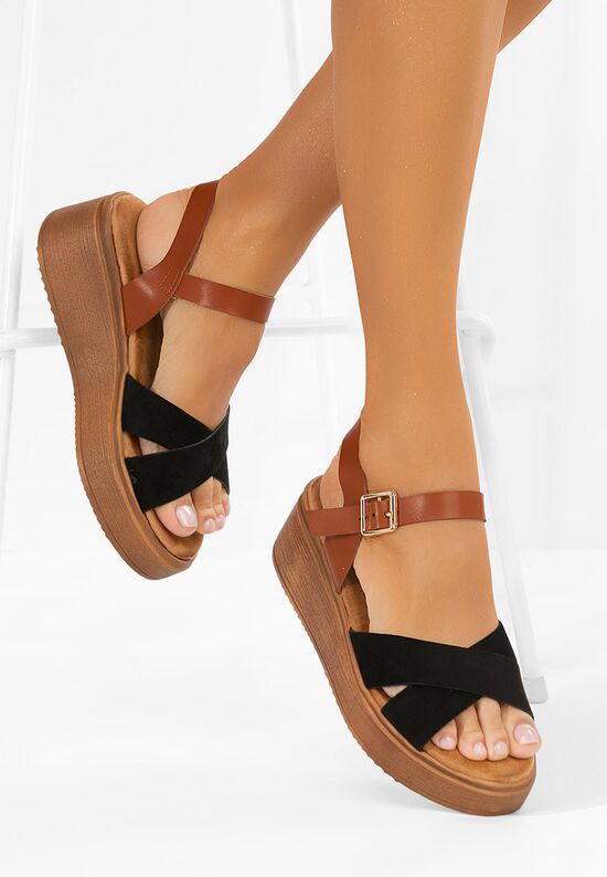 Πέδιλα πλατφορμεσ Minellia Μαύρα, Μέγεθος: 38- zapatos