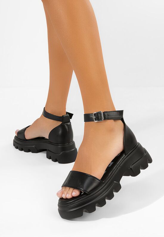 Γυναικεία σανδάλια Alcadia Μαύρα, Μέγεθος: 38- zapatos