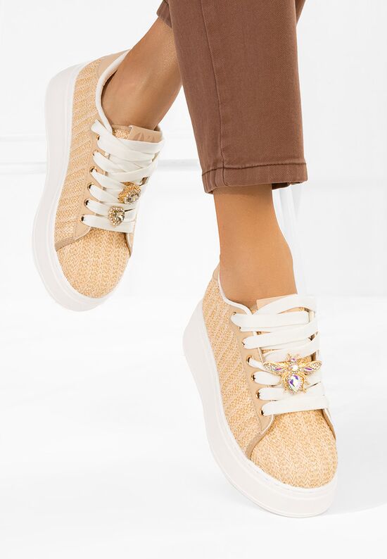 Sneakers με πλατφόρμα Havania V2 μπεζ, Μέγεθος: 41- zapatos