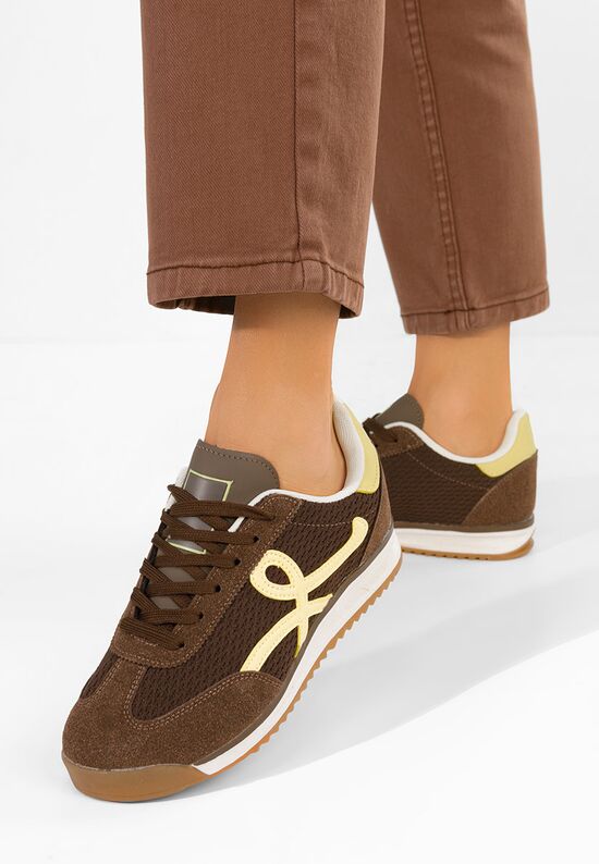 Sneakers γυναικεια Ferrelia καφε, Μέγεθος: 39- zapatos