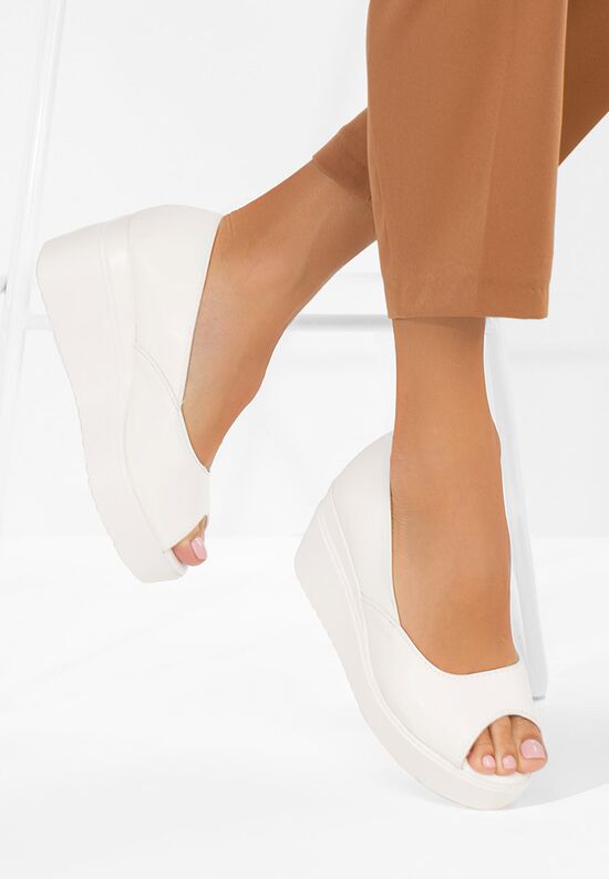 Ανατομικά παπούτσια Luannsa λευκά, Μέγεθος: 38- zapatos