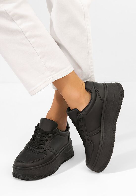 Sneakers με πλατφόρμα Seminia μαύρα, Μέγεθος: 38- zapatos