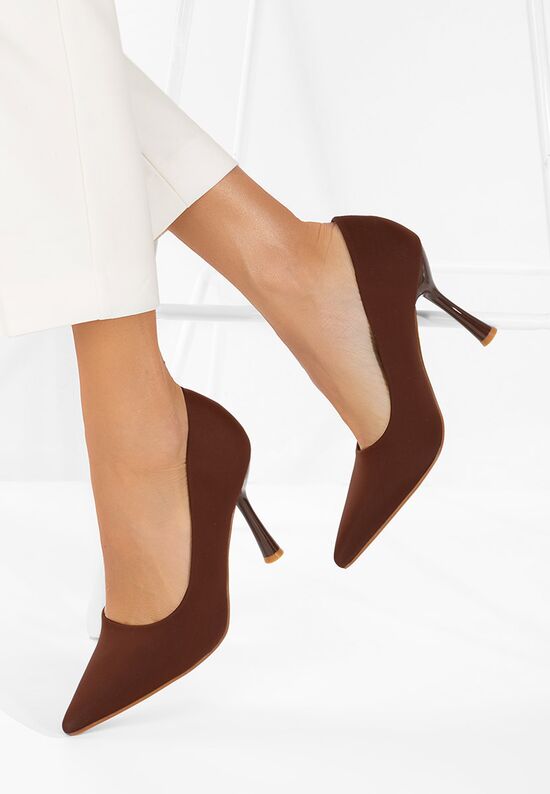 Γόβες στιλέτο Anuria καφε, Μέγεθος: 38- zapatos