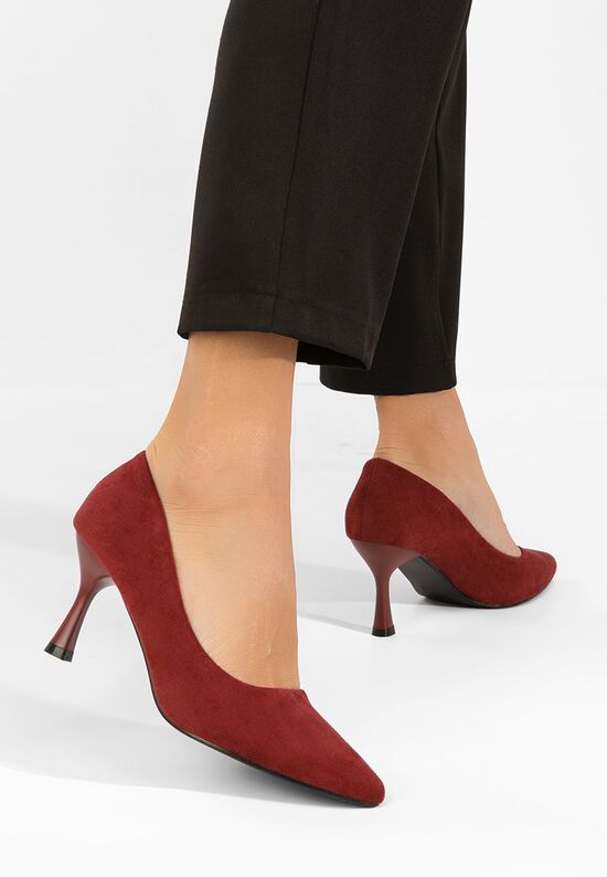 Γόβες εξωφτερνεσ Pilaria μπορντό, Μέγεθος: 36- zapatos