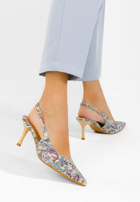 Γόβες slingback Ivorya μπεζ, Μέγεθος: 40- zapatos