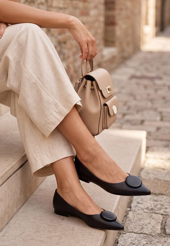 Μπαλαρίνεσ μυτερεσ Delaia μαύρα, Μέγεθος: 37- zapatos