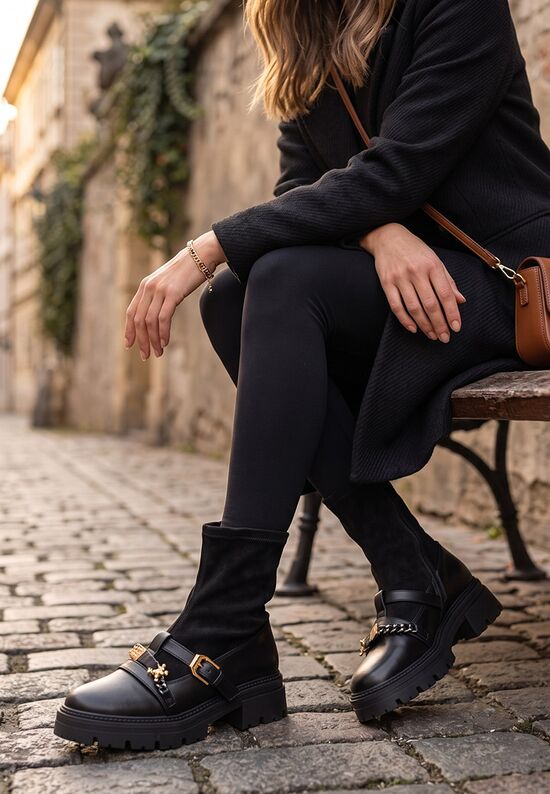 μποτακια πλατφορμεσ Vuliana Μαύρα, Μέγεθος: 36- zapatos