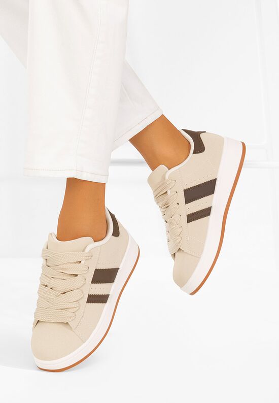 Sneakers γυναικεια Antoneta V2 μπεζ, Μέγεθος: 40- zapatos