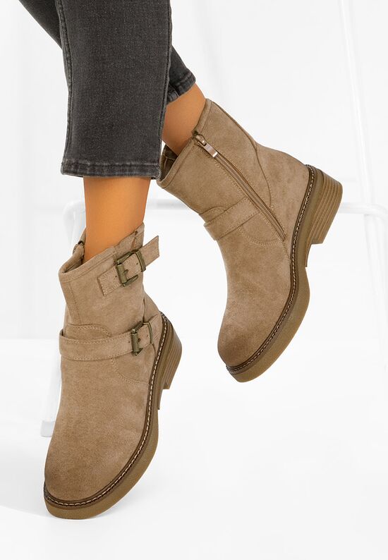 Γυναικεία μποτάκια Isabellia χακι, Μέγεθος: 38- zapatos