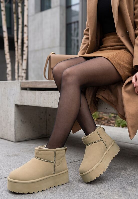 Μπότες τύπου UGG Sereena χακι, Μέγεθος: 40- zapatos