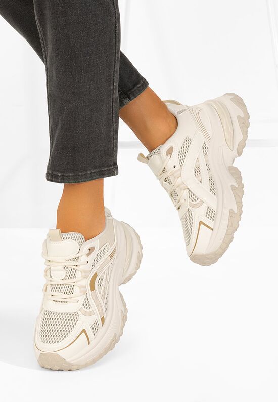 Μπεζ sneakers με πλατφόρμα Jarina, Μέγεθος: 41- zapatos