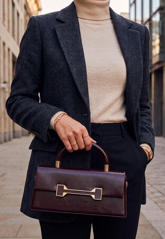 Καφέ clutch Hereia V2, Μέγεθος: ONE SIZE- zapatos